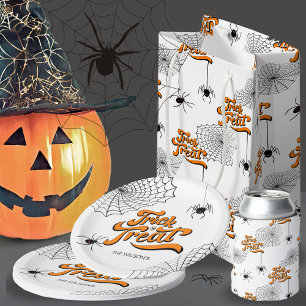 Trick or Treat Typography w/Spiders ID680 Invitation