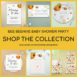 Bee Baby Shower Diaper Raffle Enclosure Card