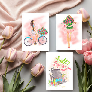 Trendy Spring Floral Shoe Birthday Invitation