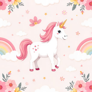 Dreamy Unicorns, Rainbows, Flowers, Cute Mini Binder