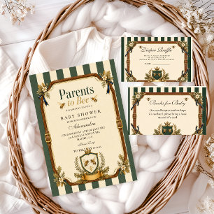 Equestrian Parents To Bee Baby Showe Diaper Raffle Enclosure Card