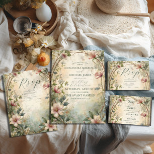 Art Nouveau Inspired Floral Symphony Wedding Foam Board