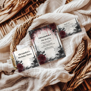 Gothic Bats & Roses Birthday Foam Board