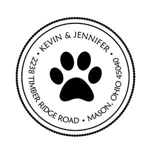 Paw Print Return Address Stamp