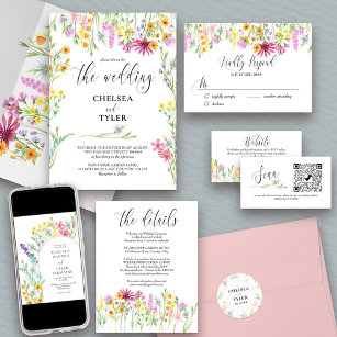 Wildflower Meadow Wedding Details Enclosure Card