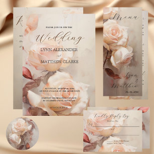 Soft Summer Roses, Elegant Wedding Congratulations Retractable Banner