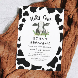 Have You Heard The Moos Cow Boy 2nd Birthday Invitation