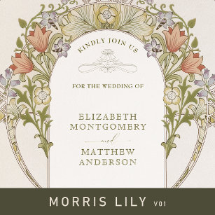 Welcome Sign Wedding Art Nouveau William Morris