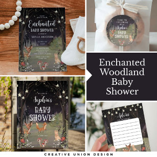 Enchanted Woodland Baby Shower Invitation