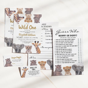 Baby Giraffe Safari Book Request Enclosure Card