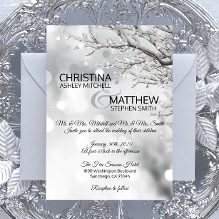 Winter Snow Snowflakes Wedding SAVE OUR DATE Announcement Postcard
