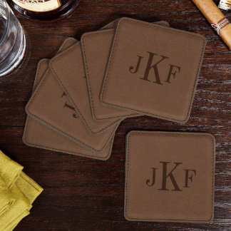 Classic Monogram Coasters, Set of 6