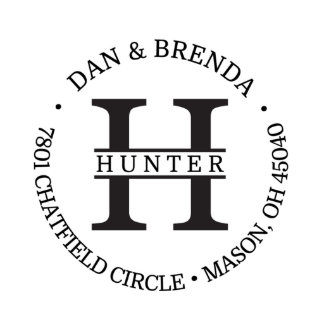 Hunter Return Address Stamp