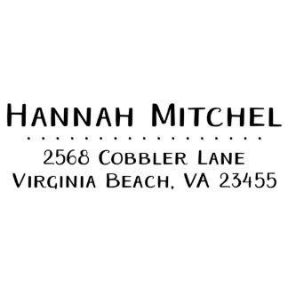 Hannah Mitchell Return Address Stamp