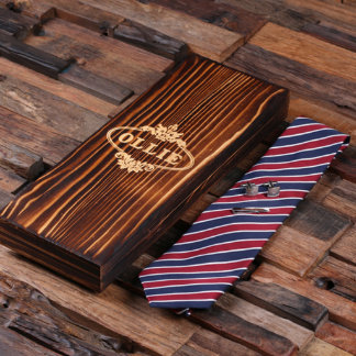 Personalized Tie, Cuff Links, Tie Clip Gift Set