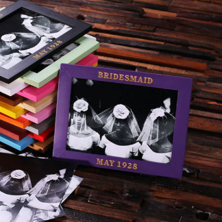 Personalized Keepsake Photo Frame Purple 5 x 7