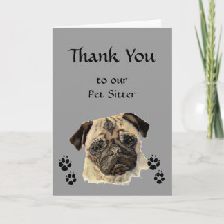 Pug Thank You Cards | Zazzle