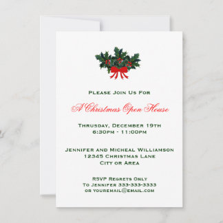 Christmas Open House Invitations | Zazzle