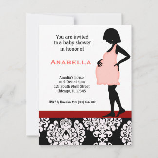 Pregnant Silhouette Invitations 4