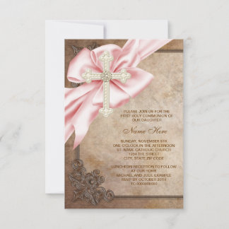Pink And Brown Invitations & Announcements | Zazzle