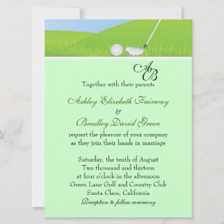 Golf Wedding Invitations 10