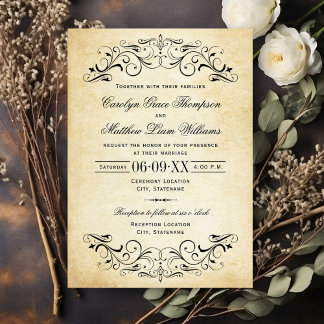 Antique Invitations & Announcements | Zazzle