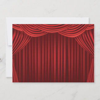 curtain invitation invitations stage announcements 5x7 cards