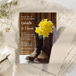 Daffodil Wedding Invitations & Announcements | Zazzle