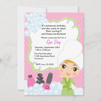 Spa Day Invitations & Announcements | Zazzle