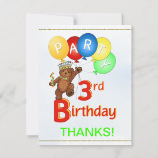 invitations 3rd birthday boys announcements 25x5 invitation cards