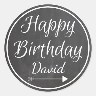 Black And White Happy Birthday Stickers | Zazzle
