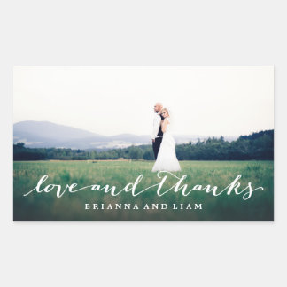 Wedding Thank You Stickers | Zazzle