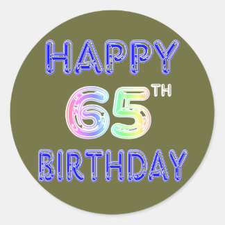 65th Birthday Stickers | Zazzle