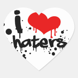 I Love Haters Stickers | Zazzle