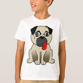 Pug Lamppost Leaning T-Shirt