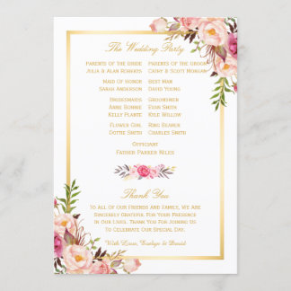 Elegant Wedding Programs Invitations & Announcements | Zazzle