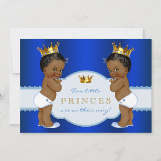 African American Twins Baby Shower Invitations & Announcements | Zazzle