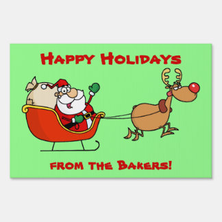 Christmas Yard &amp; Lawn Signs | Zazzle