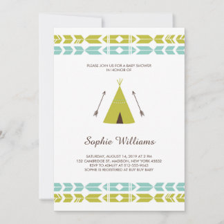 Green Baby Shower Invitations & Announcements | Zazzle