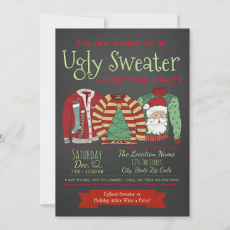 Funny Ugly Sweater Party Invitations 3