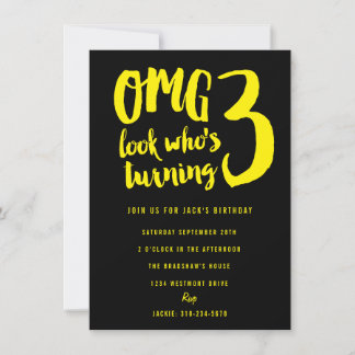 Turning 3 Invitations & Announcements | Zazzle