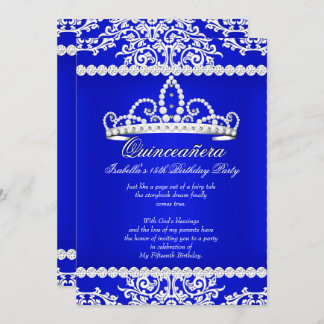 Blue Quinceanera Invitations 6