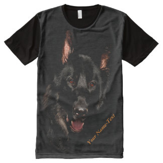 Black German Shepherd T-Shirts & Shirt Designs | Zazzle