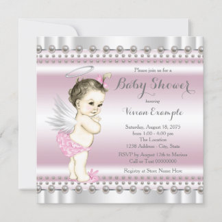 Angel Baby Invitations & Announcements | Zazzle