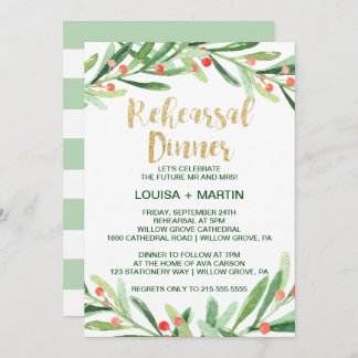 Christmas Rehearsal Dinner Invitations 2