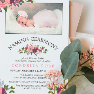 Naming Ceremony Invitations & Announcements | Zazzle