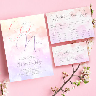 A pastel rainbow "cloud nine" stationery suite