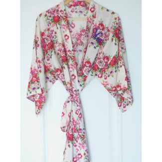 Floral Kimono Bridesmaid Robe