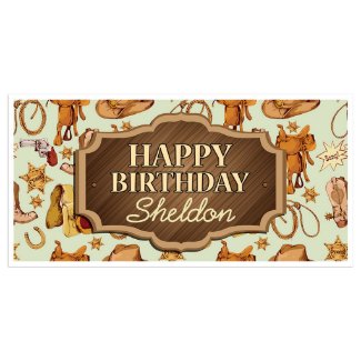 Cowboys Birthday Personalized Banner