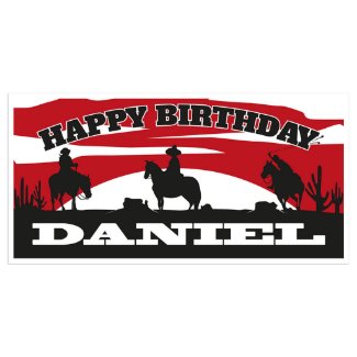 Cowboys Birthday Personalized Banner